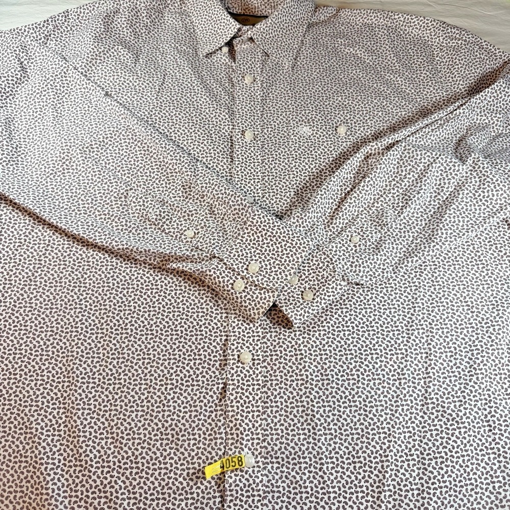 Wrangler Wrancher Long Sleeve Button-Down * All Over Paisley Print *Men's XL * - Picture 5 of 11